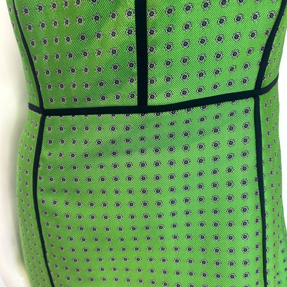 Gorgeous and colourful J. Crew Green and Navy Midi Dress❤️2 - Picture 4 of 11